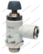 Дроссель CAMOZZI TMCO 974-1/4-6 пластик без обратного клапана