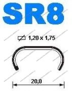 Скоба Hog-rings SR8 galv, Omer (3 / 36 тыс.шт.)