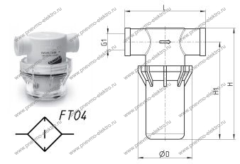 Фильтрующий элемент FVT-FF-3/8-80-F Camozzi для вакуумного фильтра